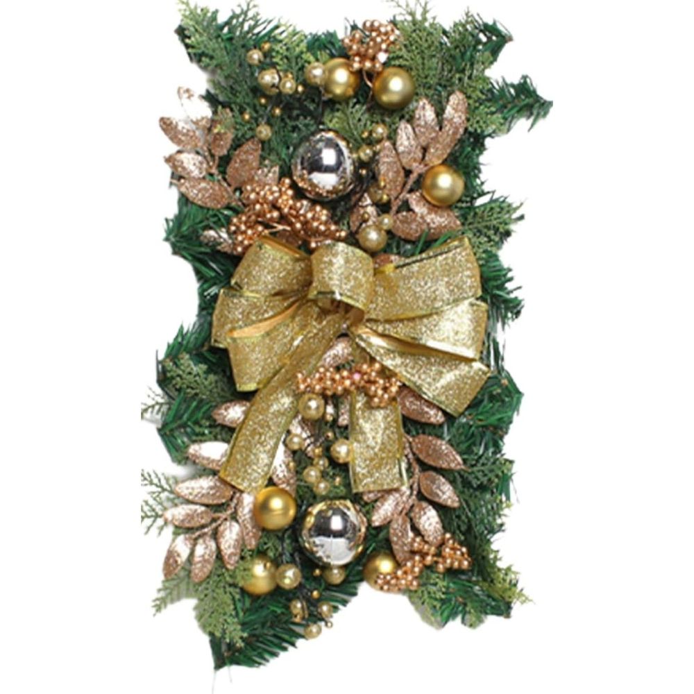 Christmas Wreath, Prelit Stairs Christmas Garland, Wreaths for Front Door